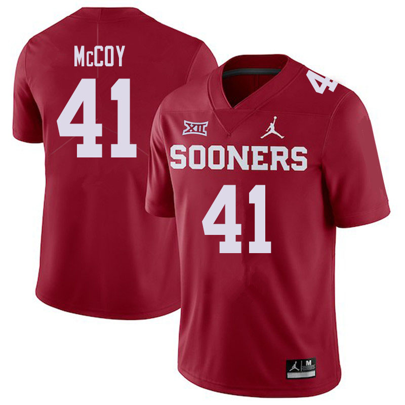 Jordan Brand Men #41 Jake McCoy Oklahoma Sooners College Football Jerseys Sale-Crimson - Click Image to Close